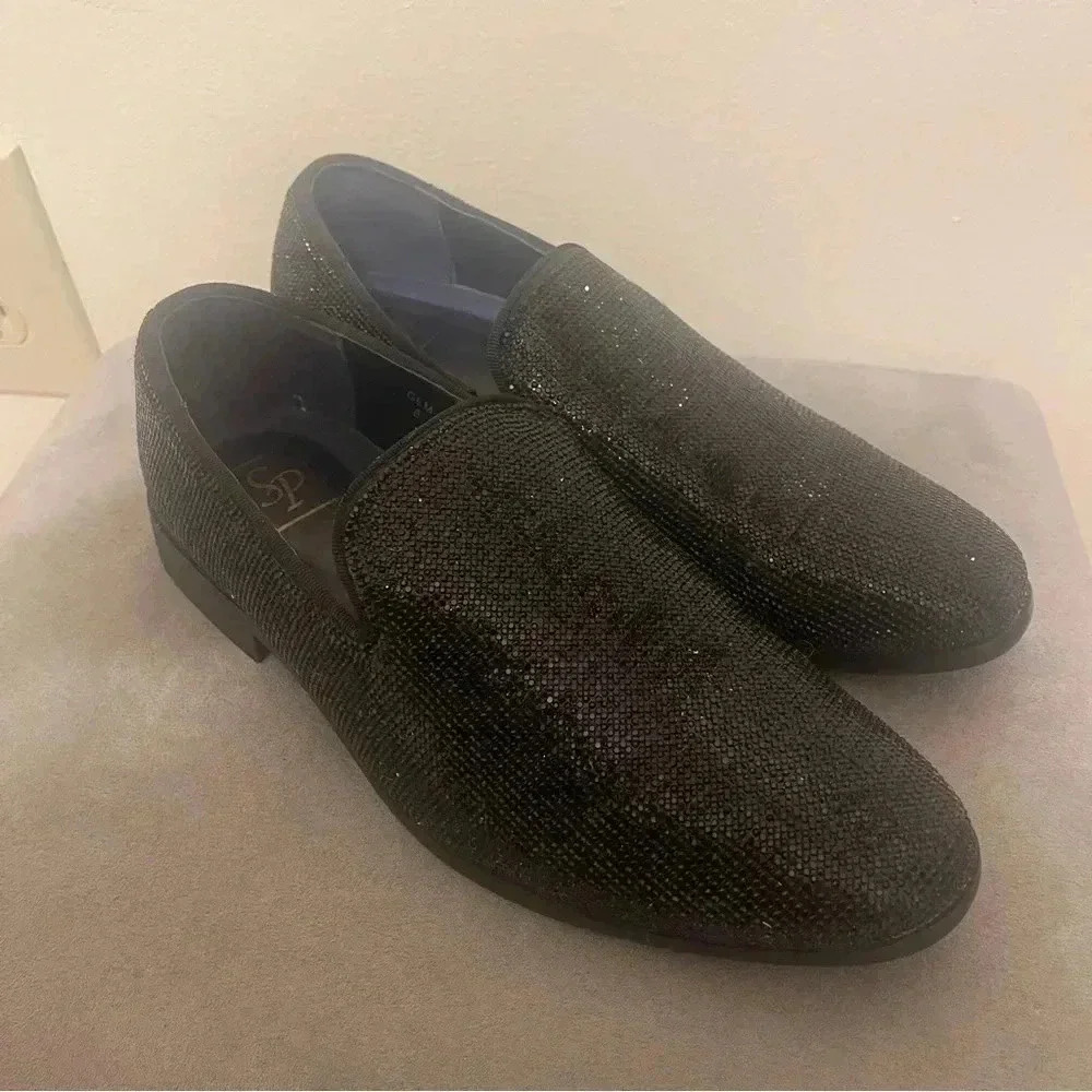 SP by St Patrick Mens Glitter Shimmering Slip On Formal Dress Shoes US 8 - Picture 7 of 15